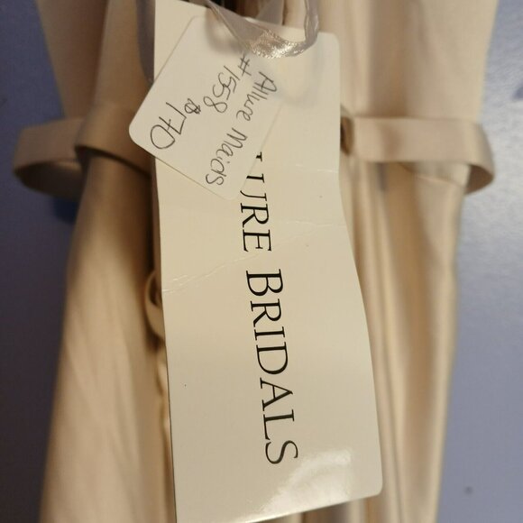 Allure Bridals Bridesmade Dress-Sand- NWT-Strapless-Size 14 - Picture 5 of 9